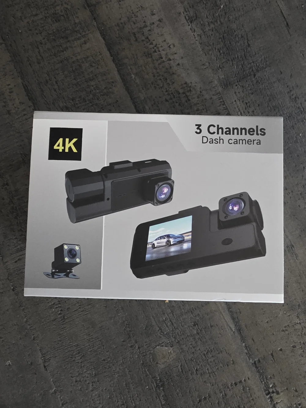 4K 3-Channel Dash Camera - Black